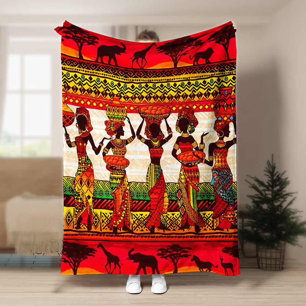 Africa DD230801F Sherpa Fleece Blanket