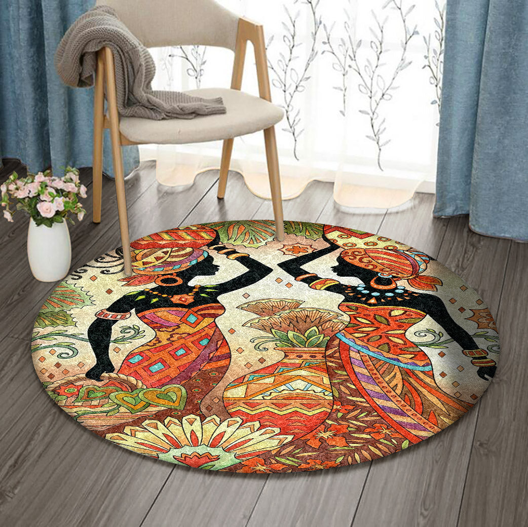 African American Native American Mandala VD1610005RR Round Area Rug