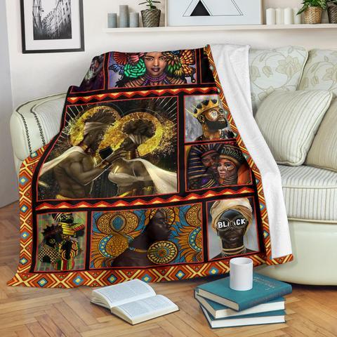 African Culture King And Queen 1 CLH0211038F Sherpa Fleece Blanket