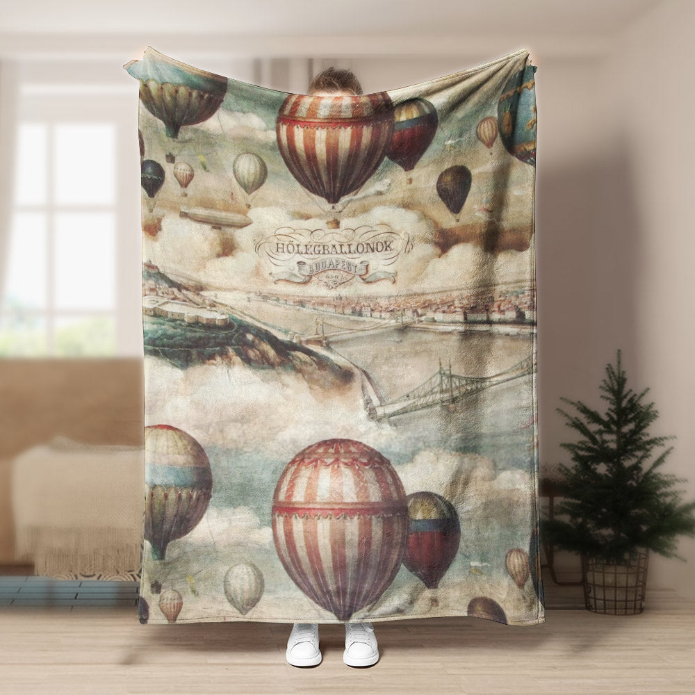 Air Balloon DD260802F Sherpa Fleece Blanket