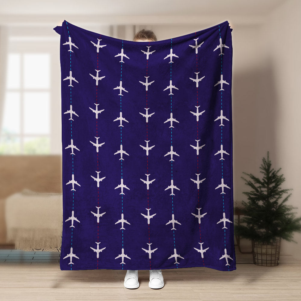 Airplane Pattern CLA15100084F Sherpa Fleece Blanket