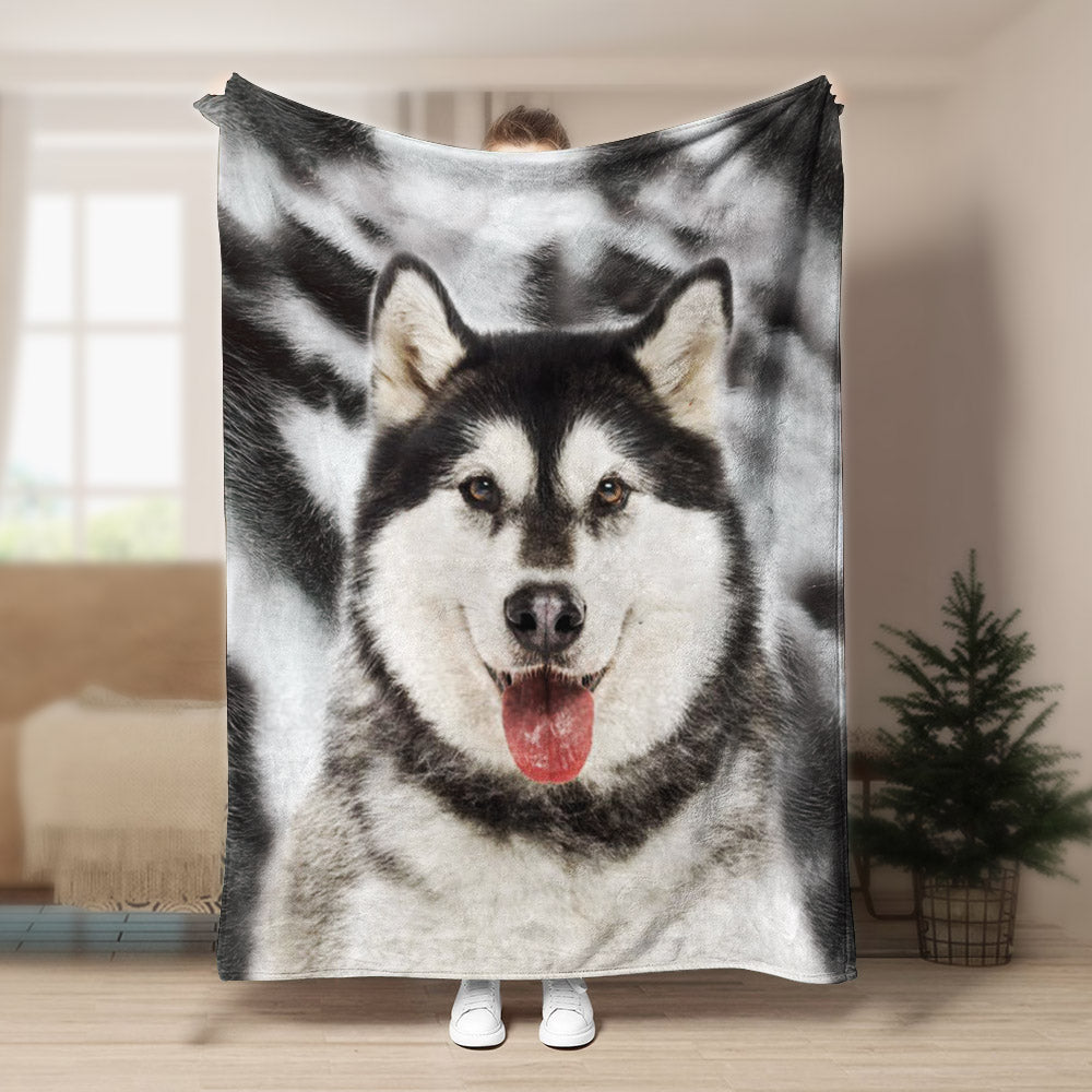 Alaska Malamute CLM140801 Sherpa Fleece Blanket