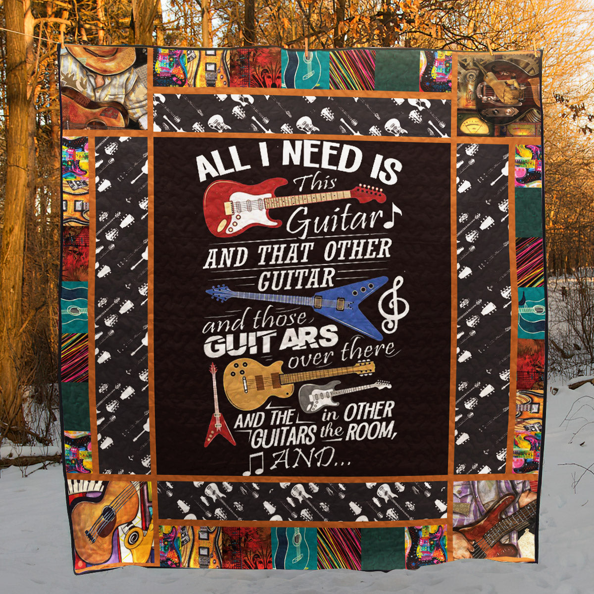 All I Need Is This Guitar CLD290601 Quilt Blanket
