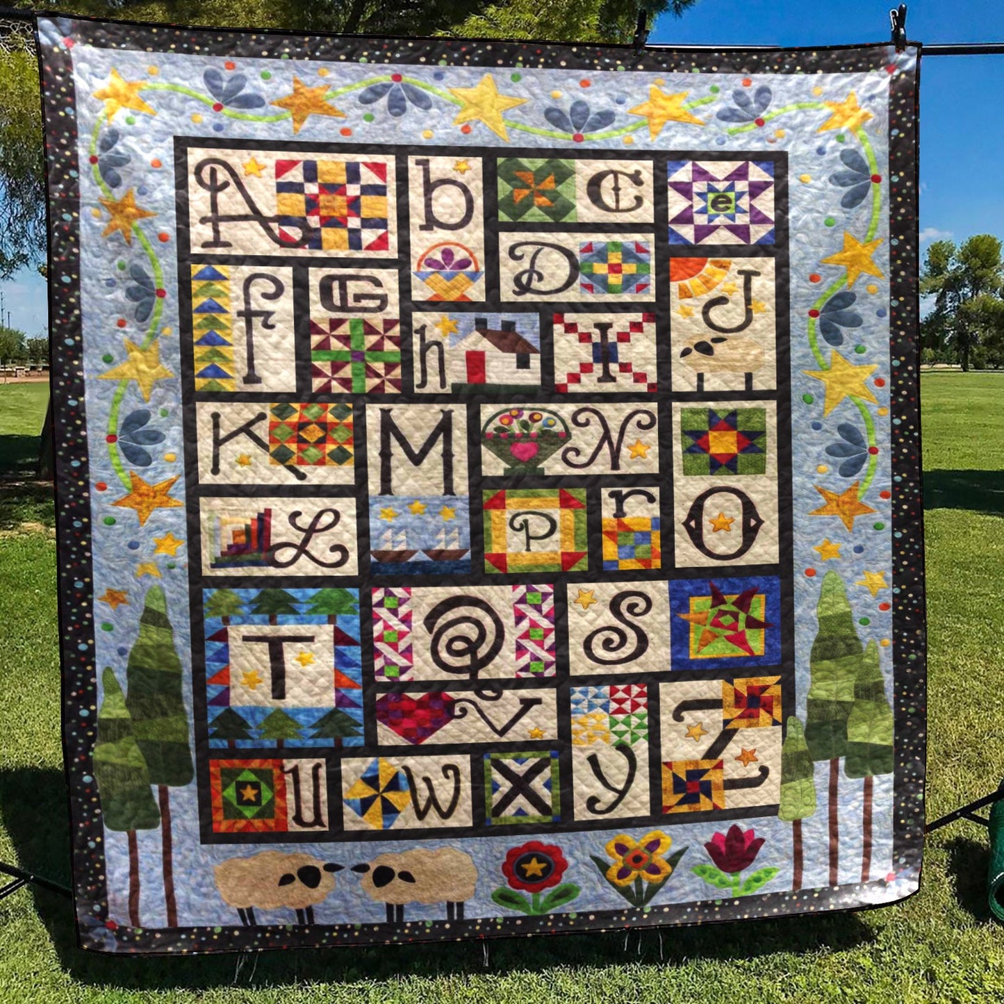 Alphabet CLM2511017 Quilt Blanket