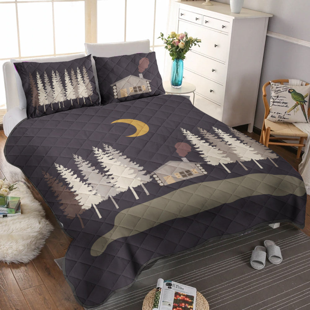 American Heritage Textiles Moonlit Cabin Rectangle CLA2609001B Quilt Bedding Set