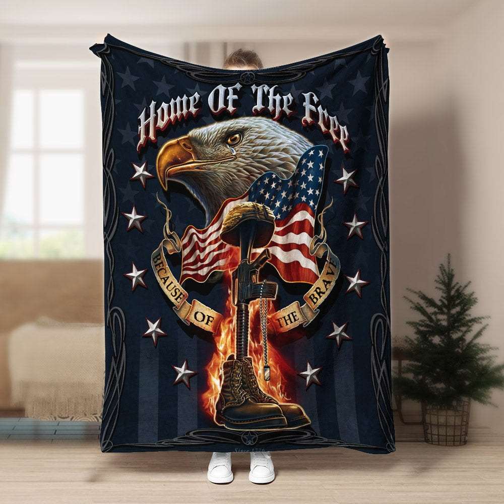 American Solider DD240803F Sherpa Fleece Blanket