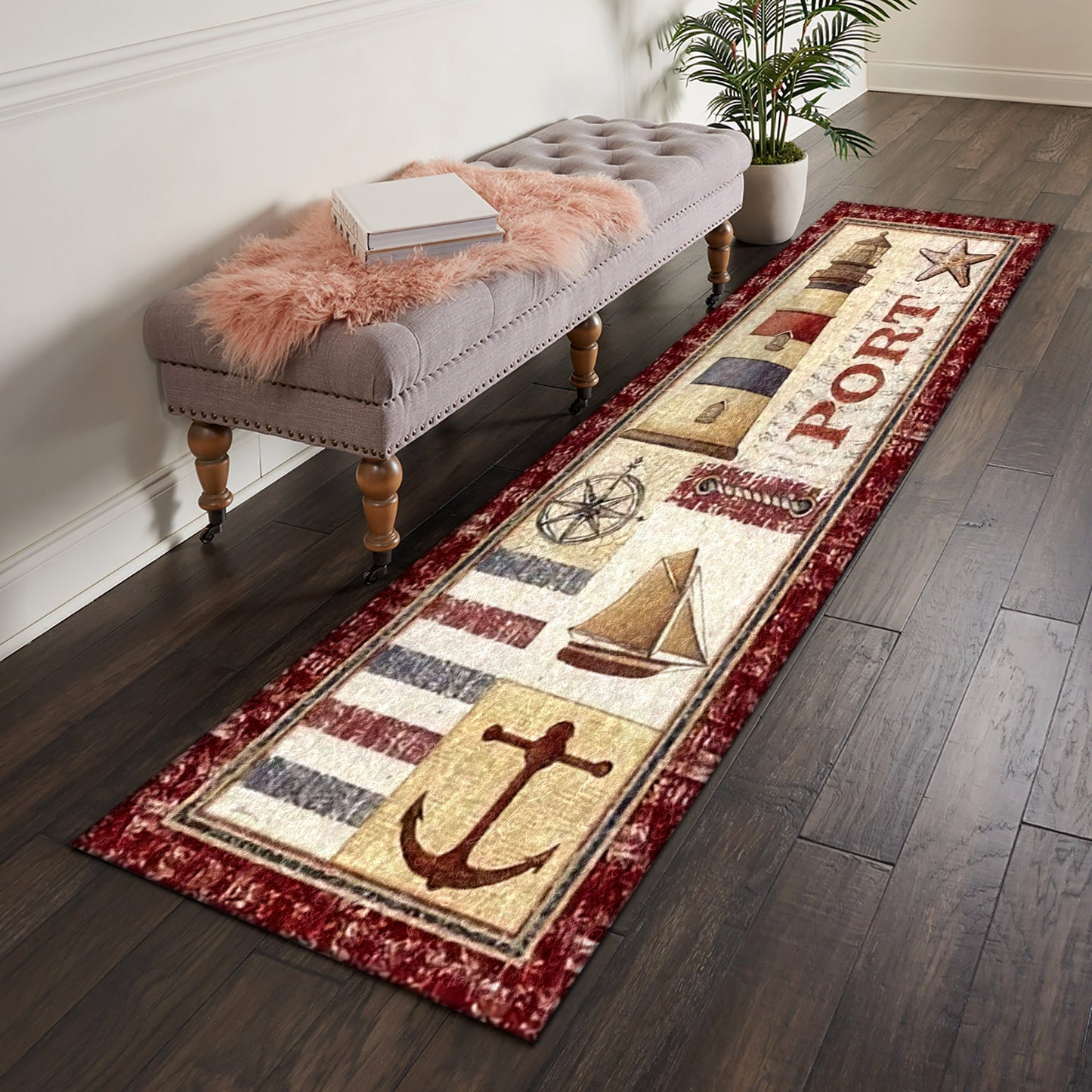 Anchor Lighthouse Boat Starfish ML1510001RU Runner Rug