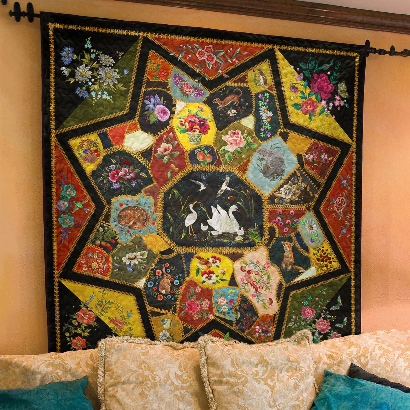 Animal Star Crazy Quilt Blanket TL200605Y