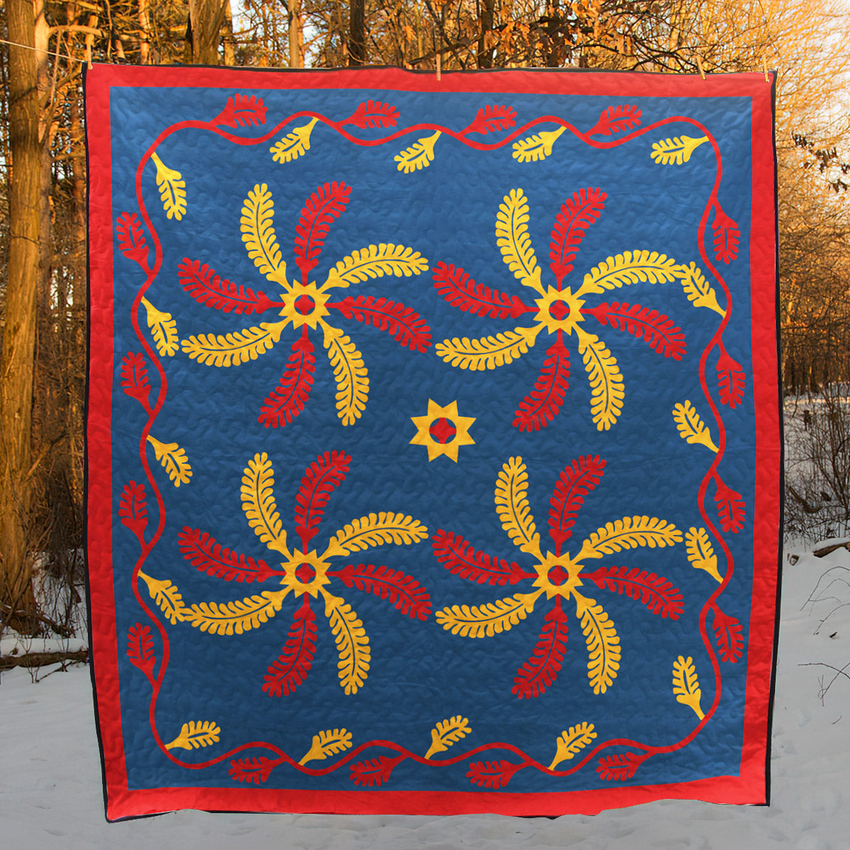 Antique Flower CLM0912028Q Quilt Blanket