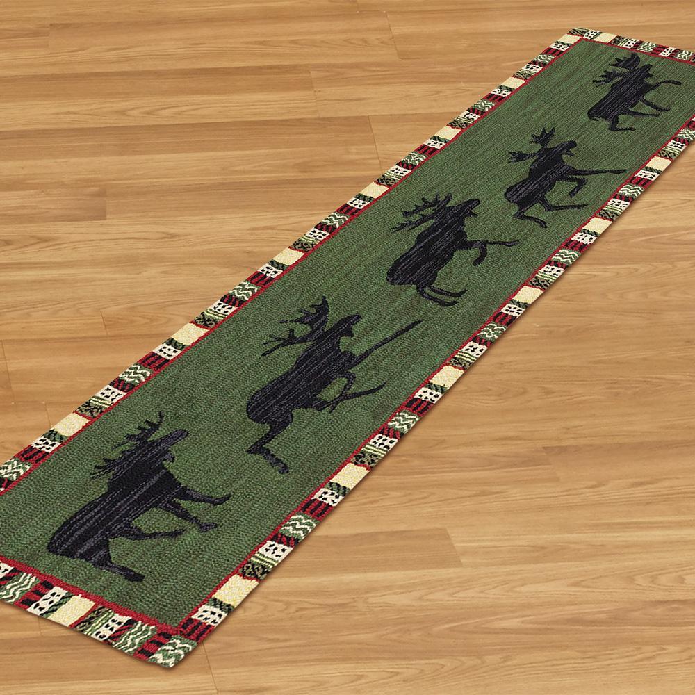 Argyle Green Moose CLM2110002R Runner Rug