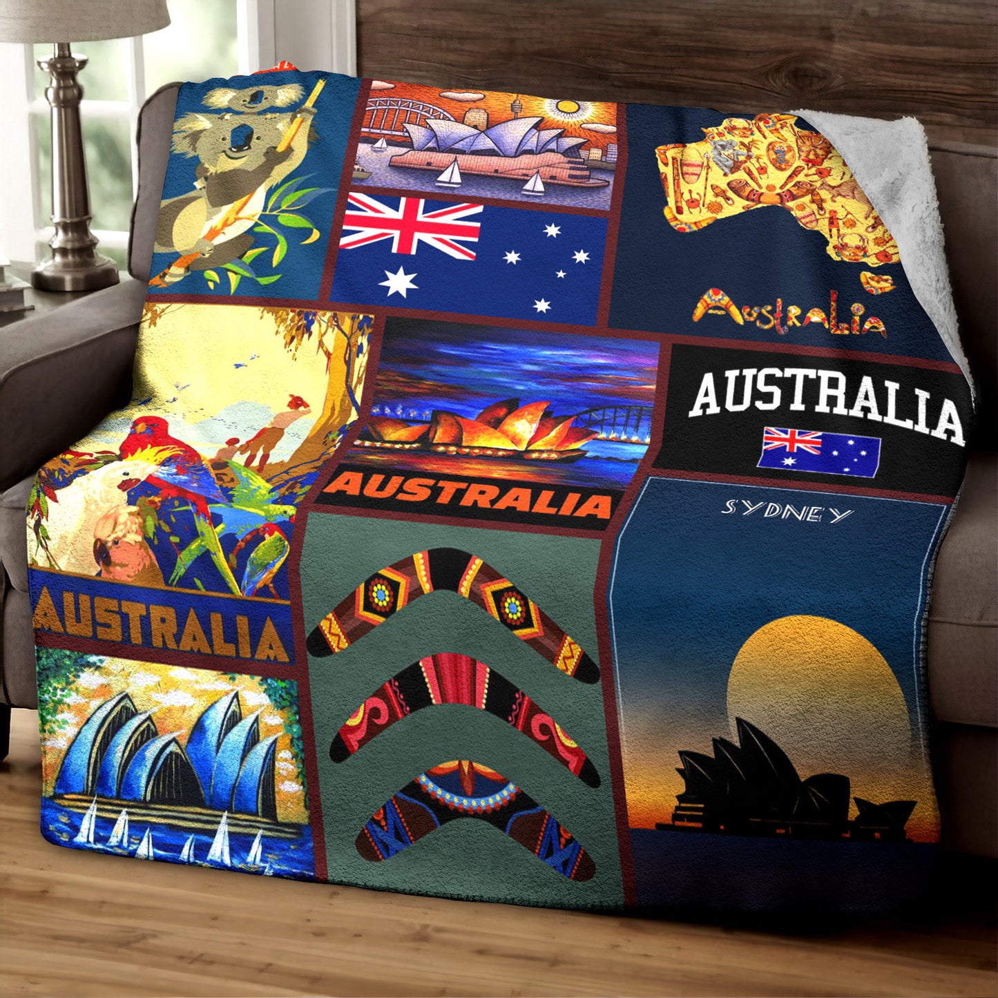 Australia HT050905TT Sherpa Fleece Blanket