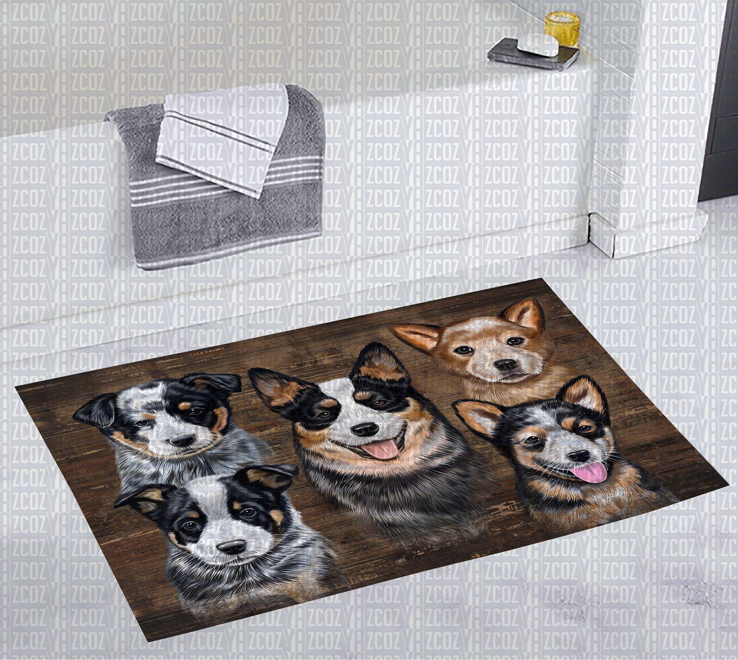 Australian Cattle Dog CL20110176MDD Non-slip Door mats