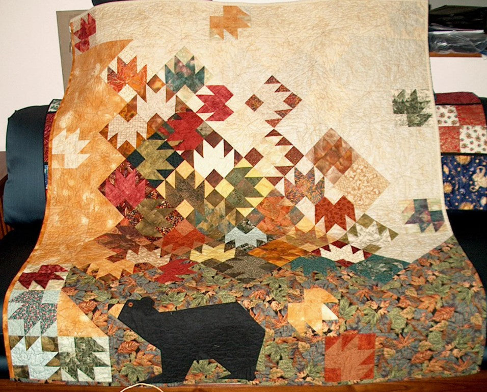 Autumn Bear CLT0511005H Quilt Blanket