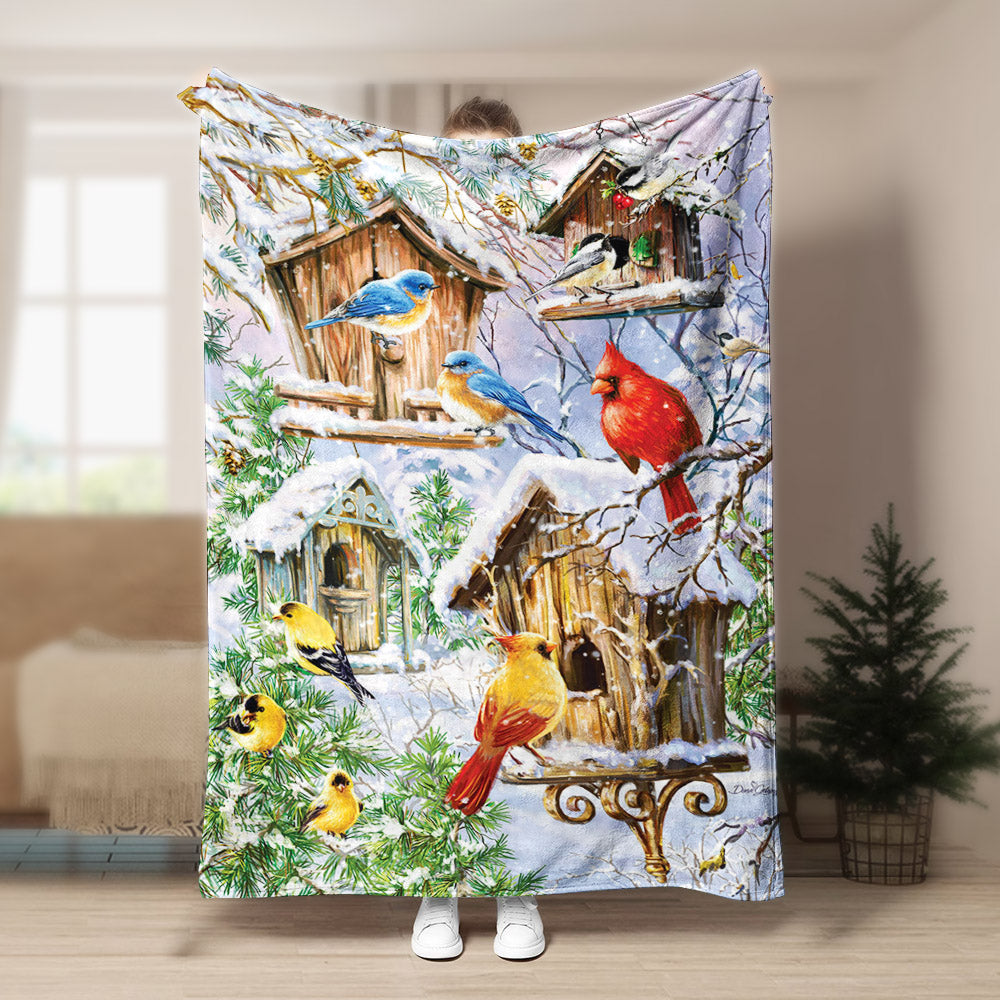 Awesome Birds CLA21100874F Sherpa Fleece Blanket
