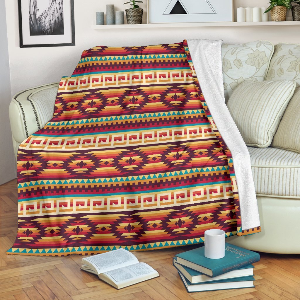 Aztec Native American Tribal Pendleton Navajo Indians CL12100058MDF Sherpa Fleece Blanket
