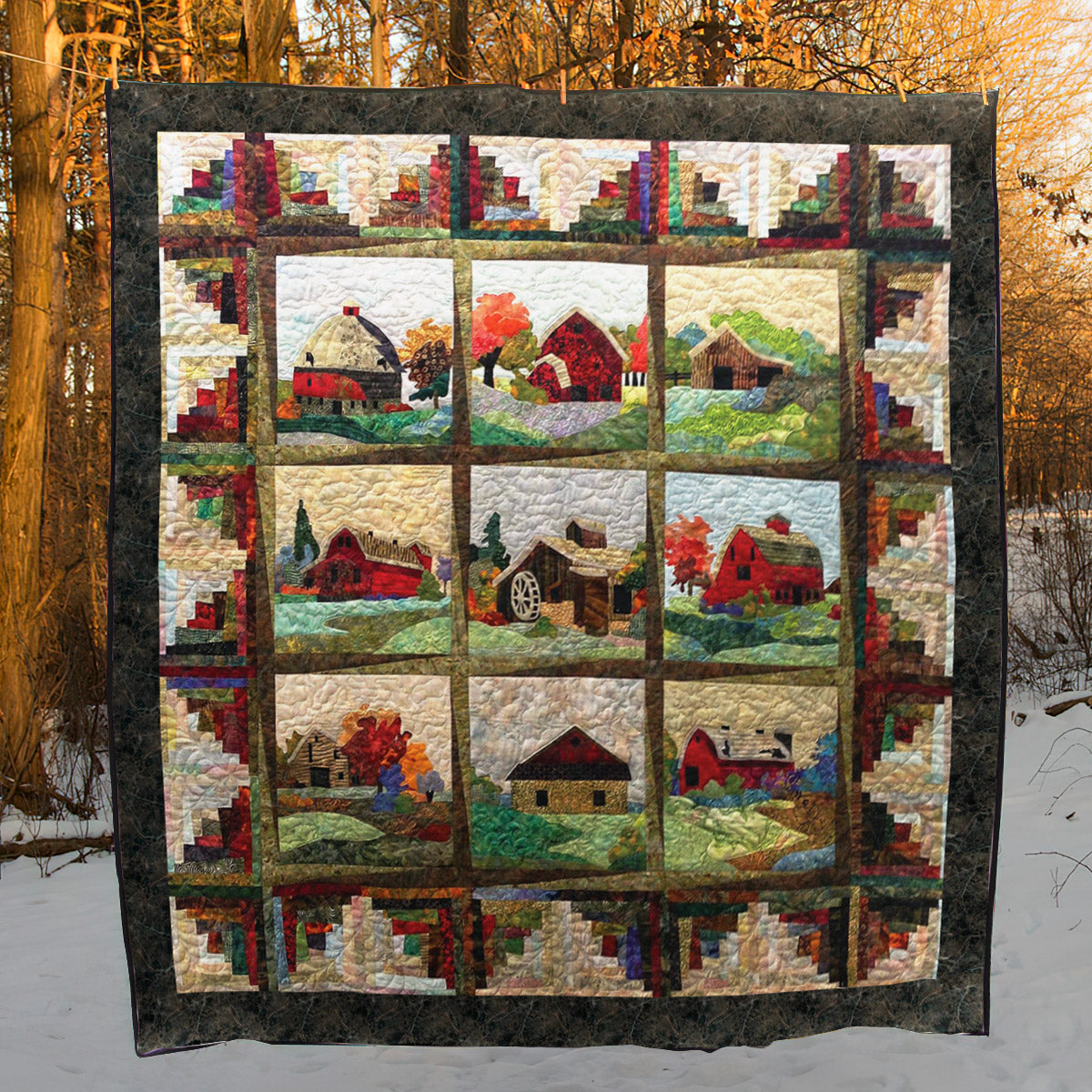 Barn House CLM0711014 Quilt Blanket