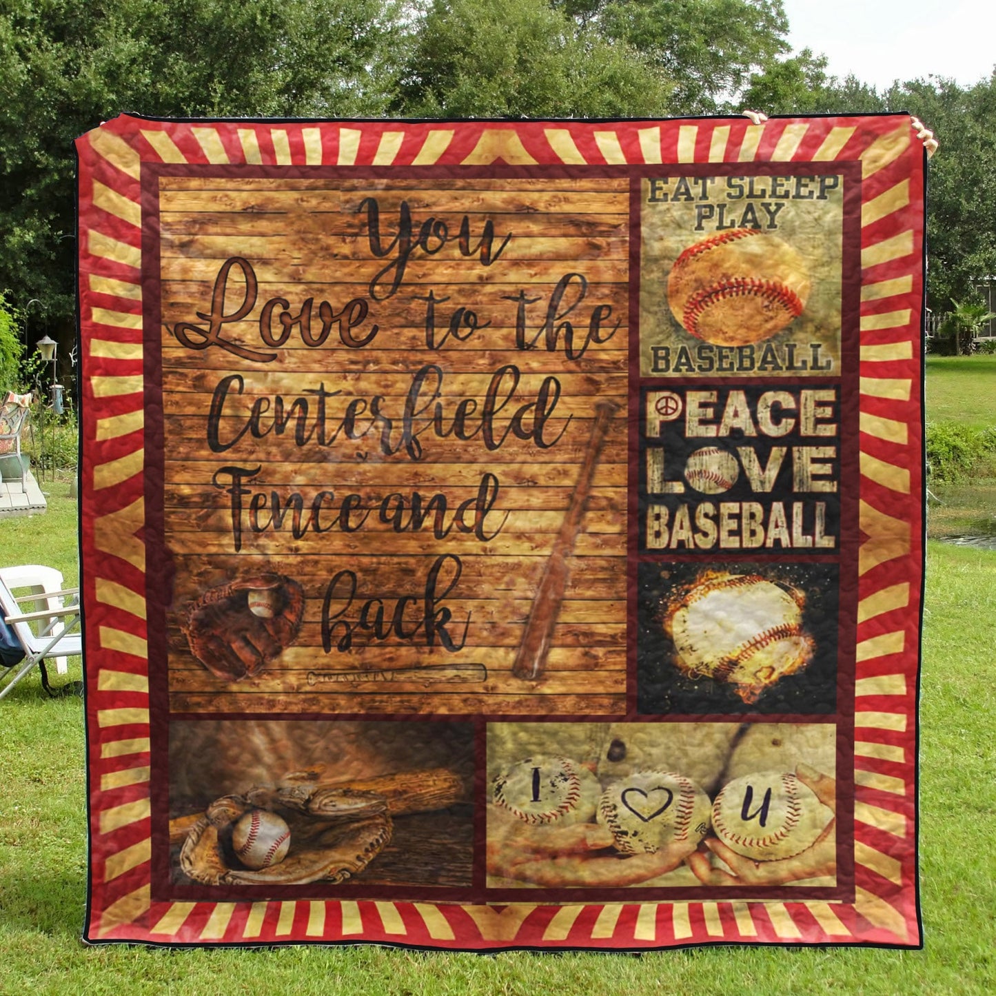 Baseball CL2100056MDQ Quilt Blanket