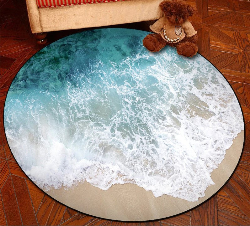 Beach CL250904MDC Round Area Rug