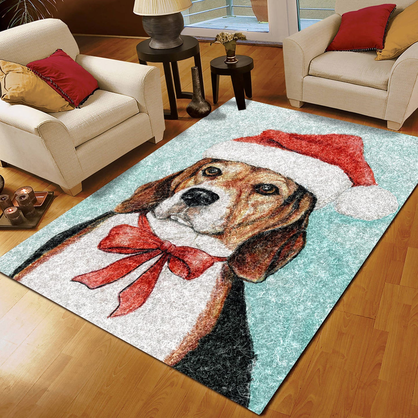 Beagle Christmas HN080902R Rug
