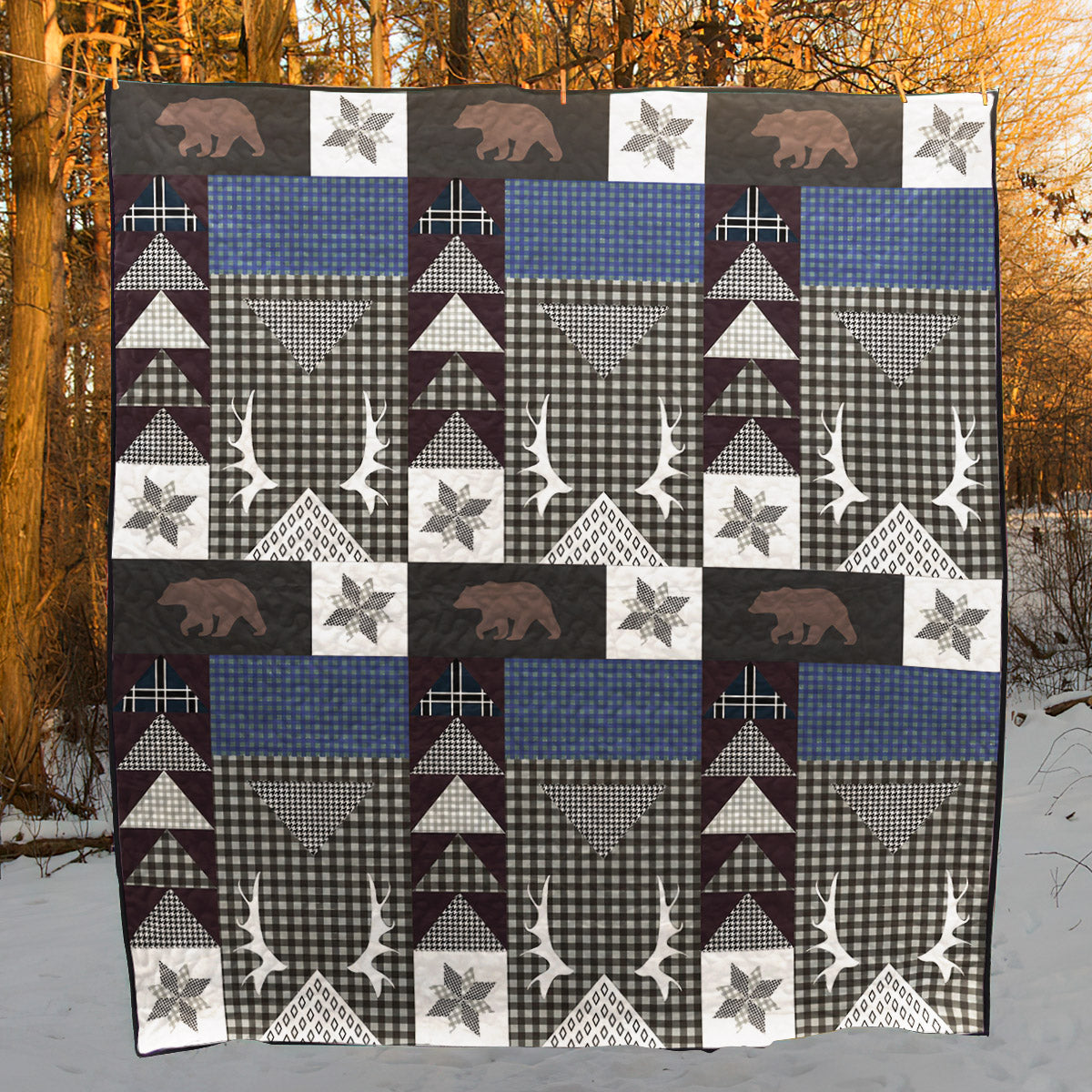 Bear Creek Lodge CLT0111038H Quilt Blanket