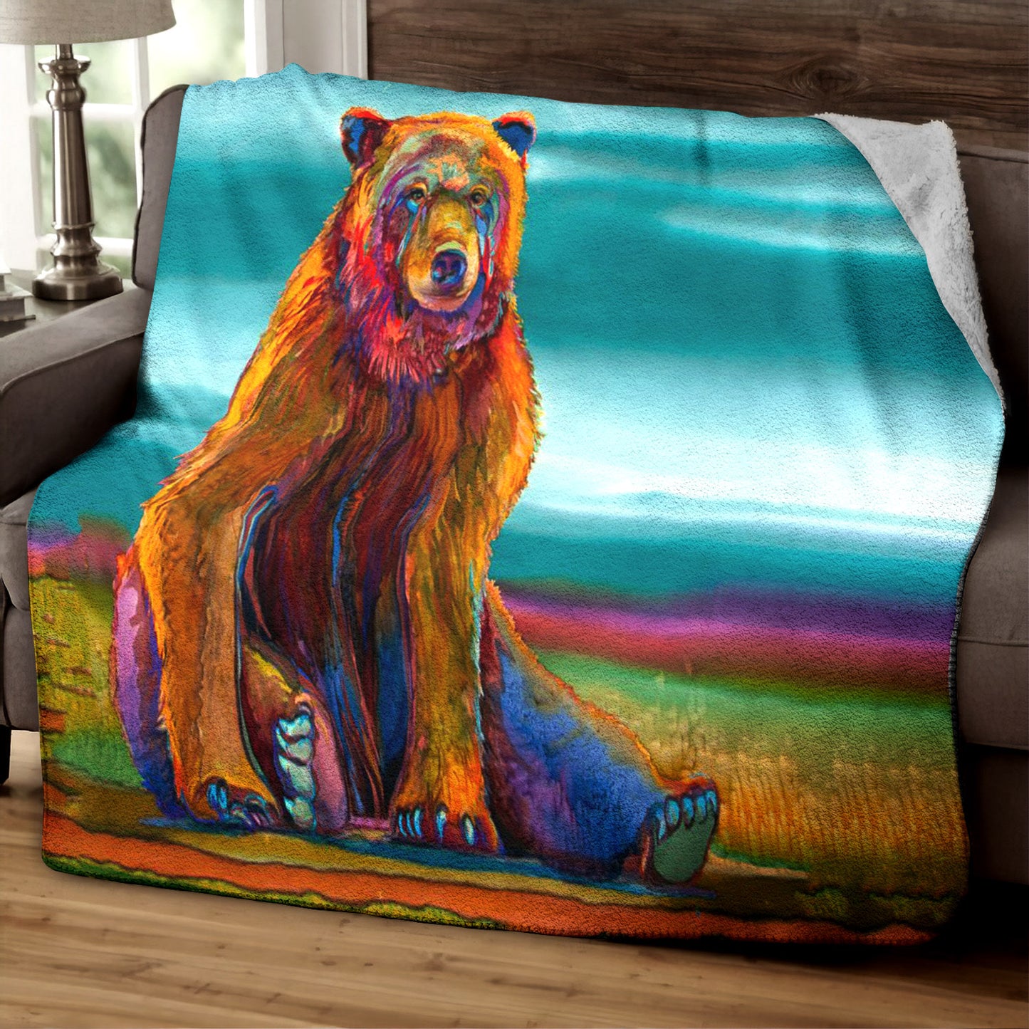 Bear CG0709008TM Sherpa Fleece Blanket
