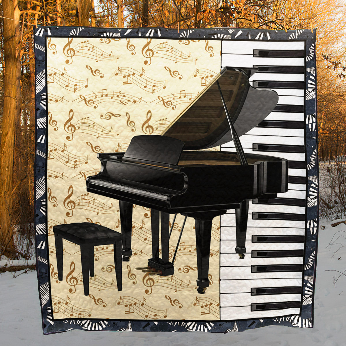 Beautiful Piano CLH2511010Q Quilt Blanket
