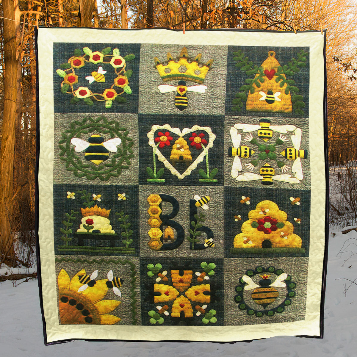 Bee CLP0611023Q Quilt Blanket