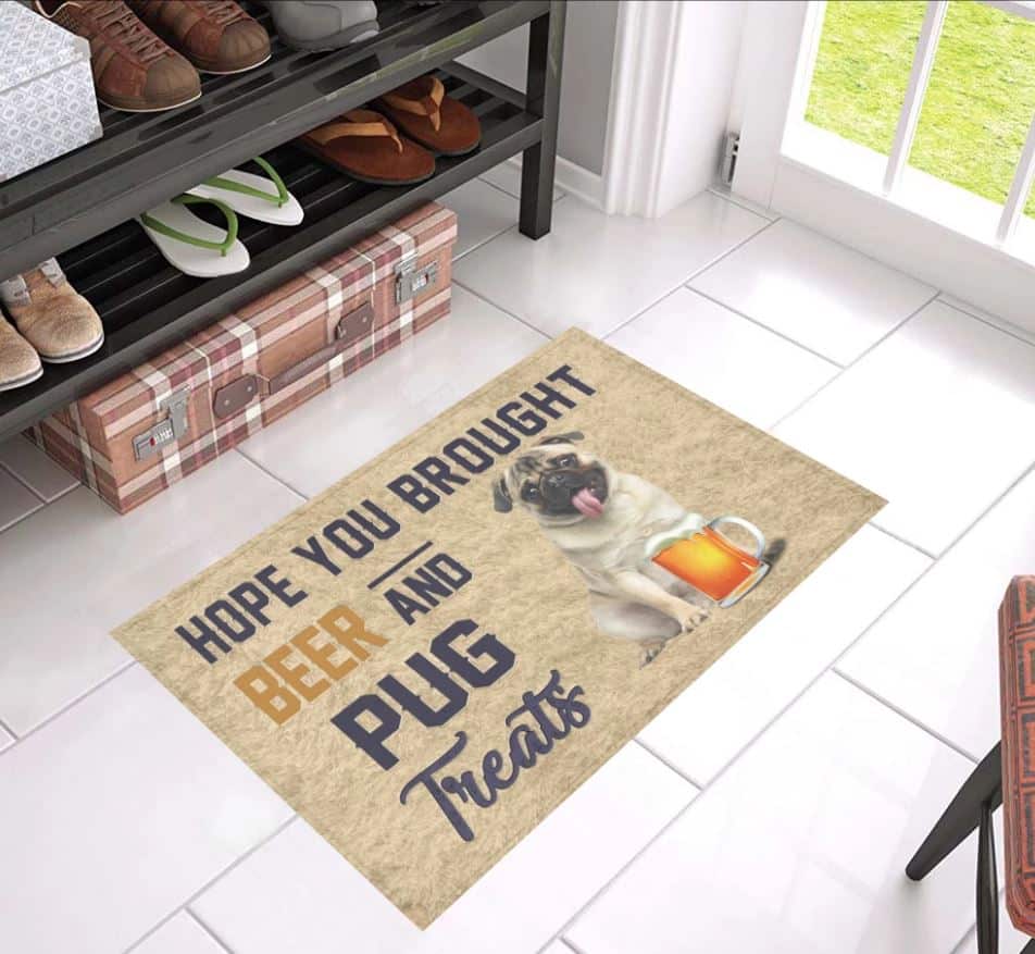Beer And Pug Treats CLP0111020D Non-slip Door mats