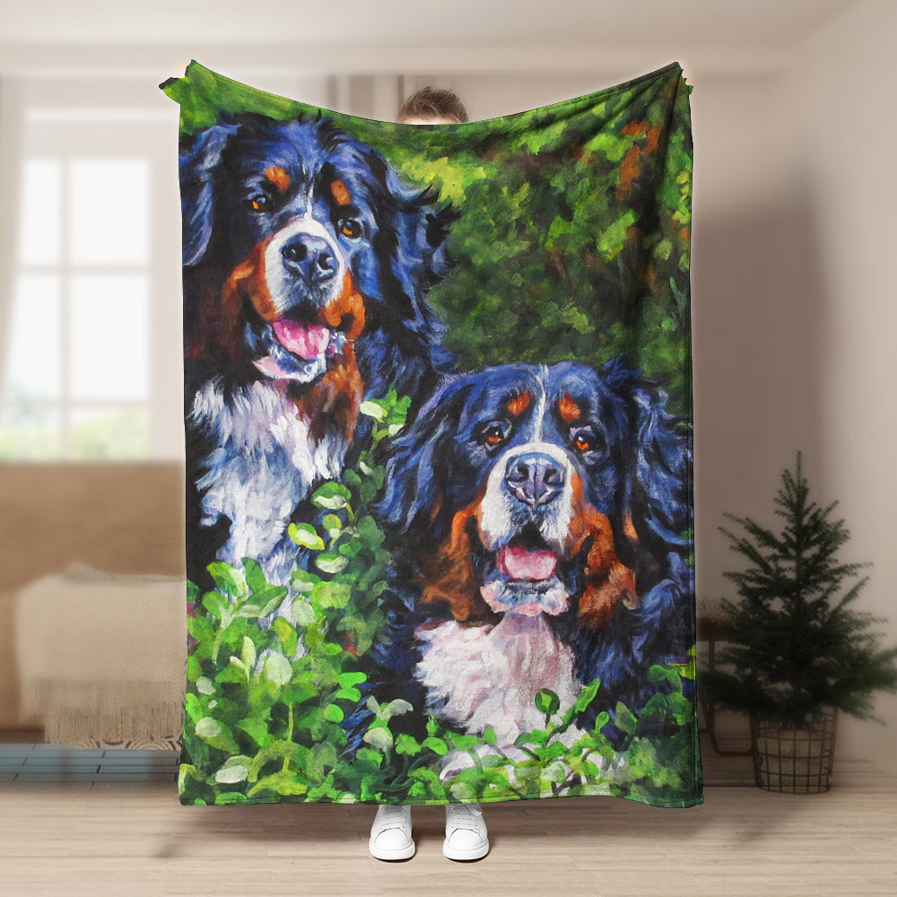 Bernese Mountain Dog BL080912F Sherpa Fleece Blanket