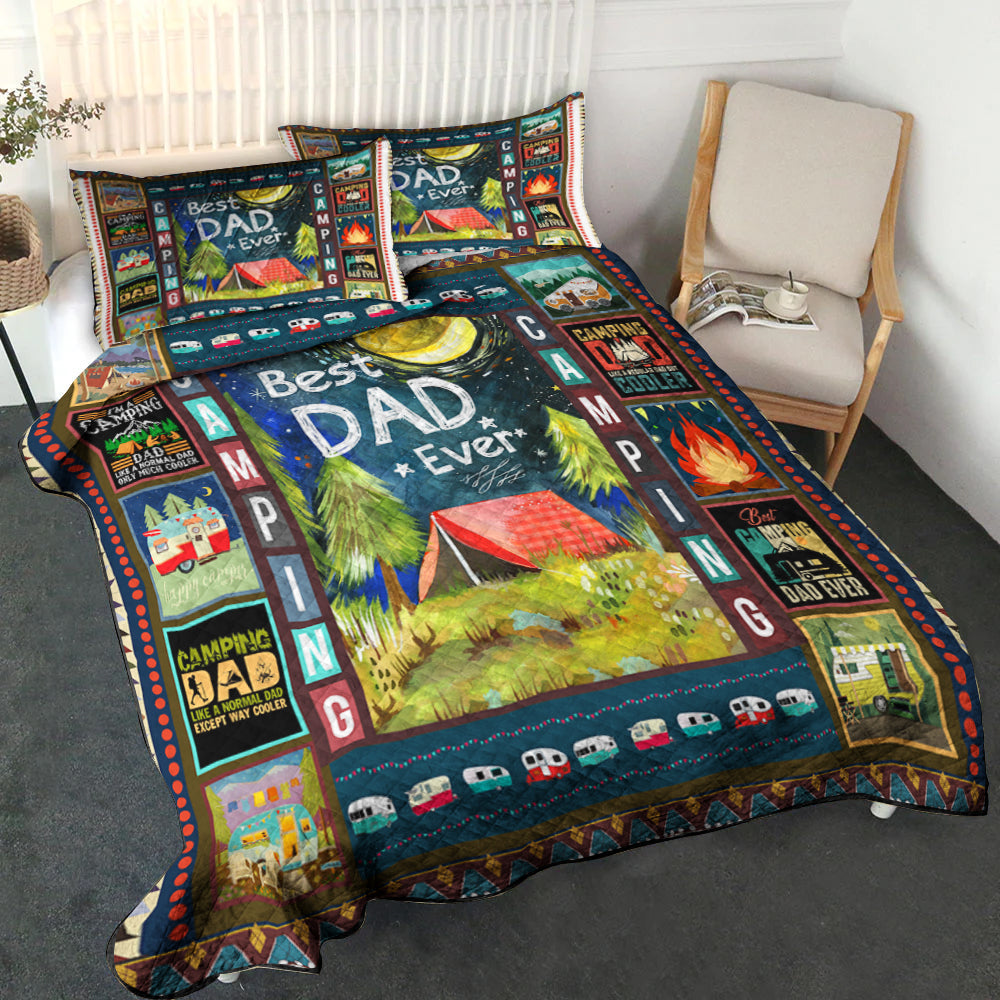Best Camping Dad Ever - Happy Father's Day Quilt Bedding Set TL18042301QB