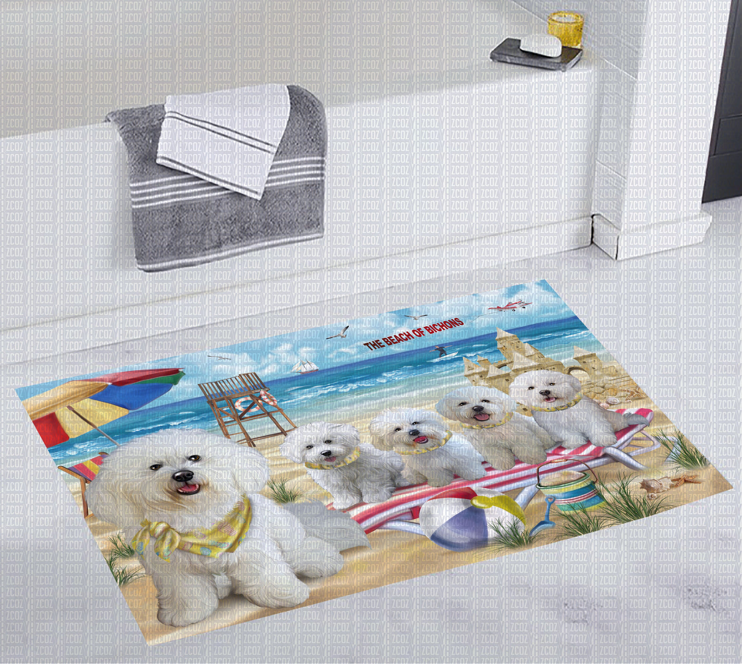 Bichon Frise CL20110387MDD Non-slip Door mats