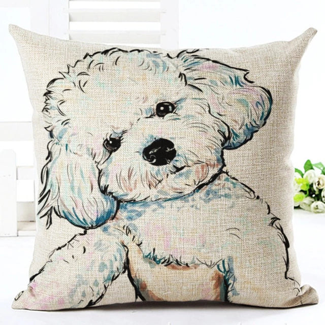 Bichon Frise CLH2110025P Throw Pillow Covers