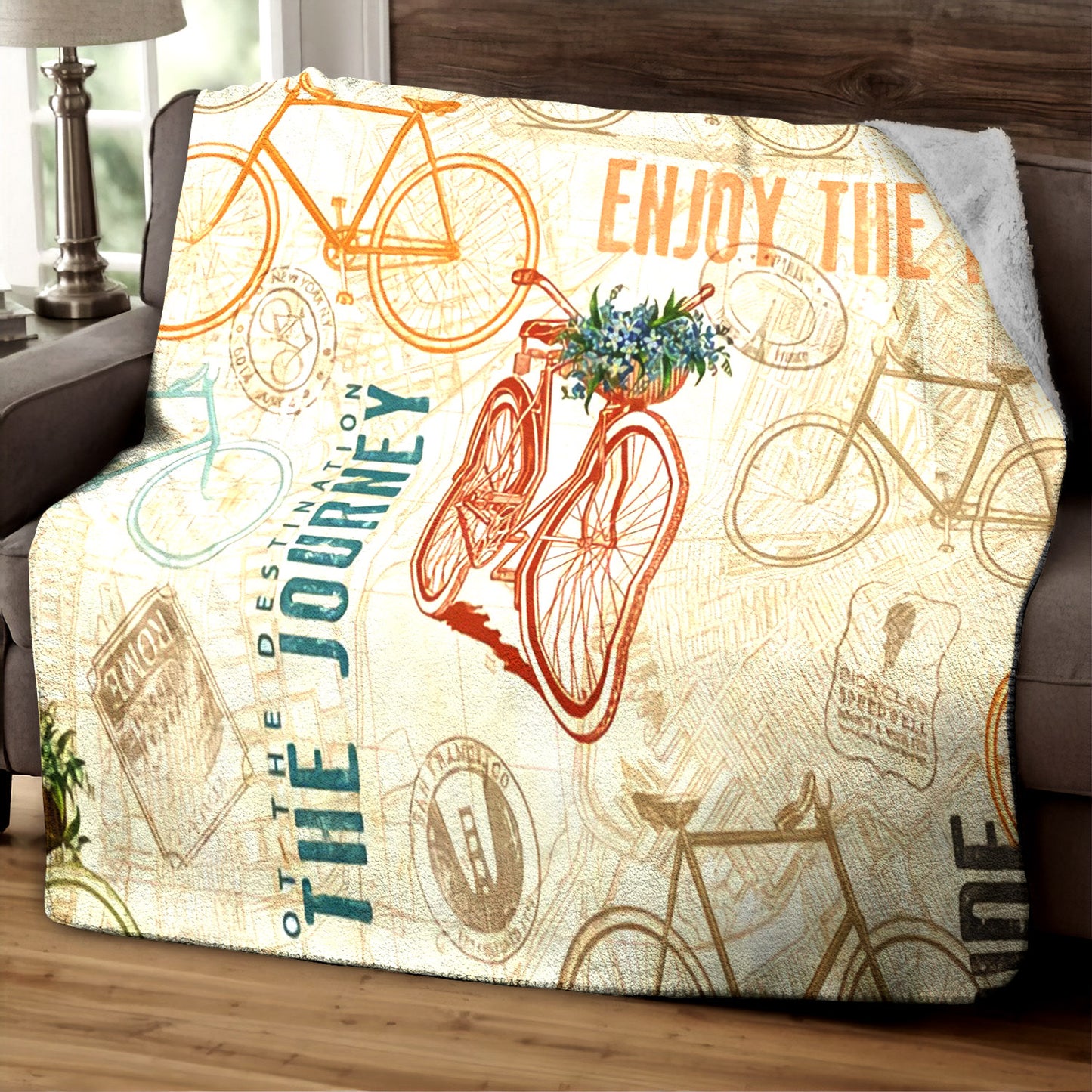 Bicycle HT270816F Sherpa Fleece Blanket