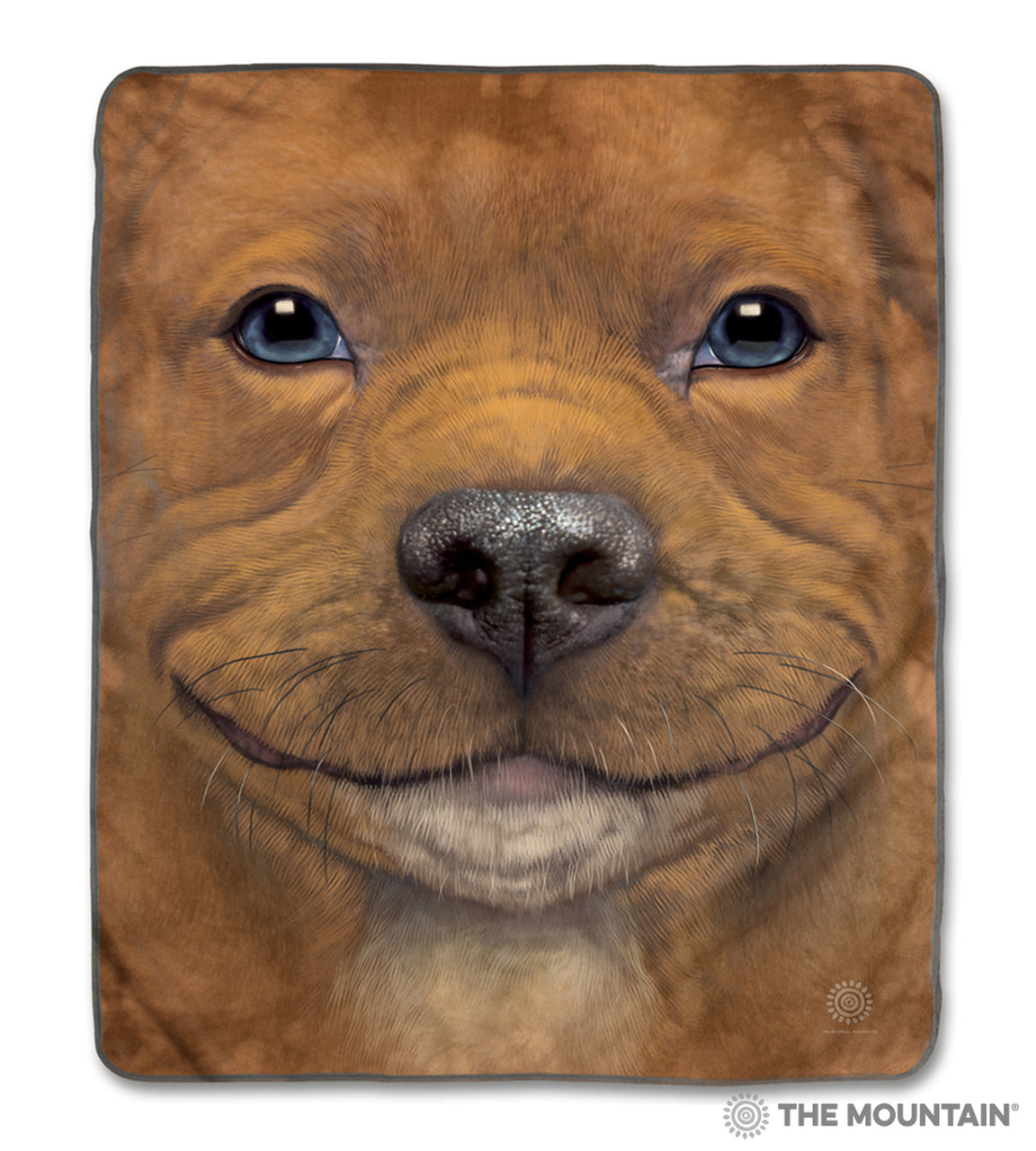 Big Face Pitbull Puppy CLA1712735F Sherpa Fleece Blanket