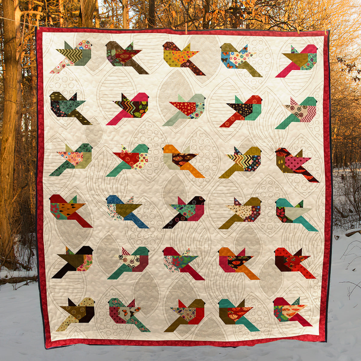 Bird CLA2011054Q Quilt Blanket