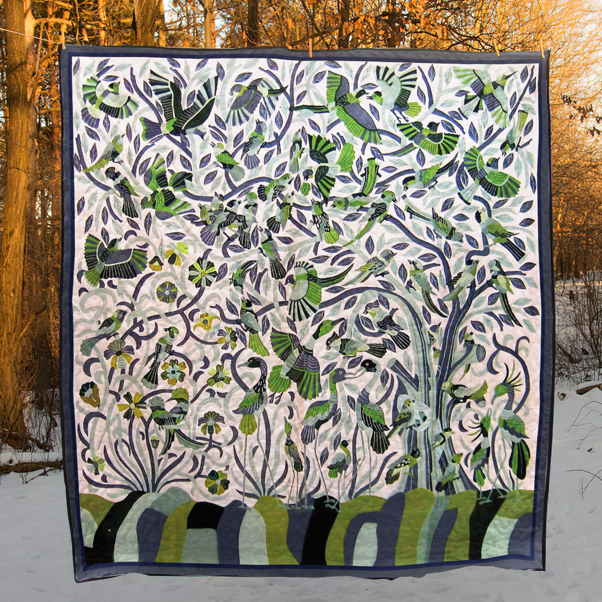 Bird CLA1210014Q Quilt Blanket