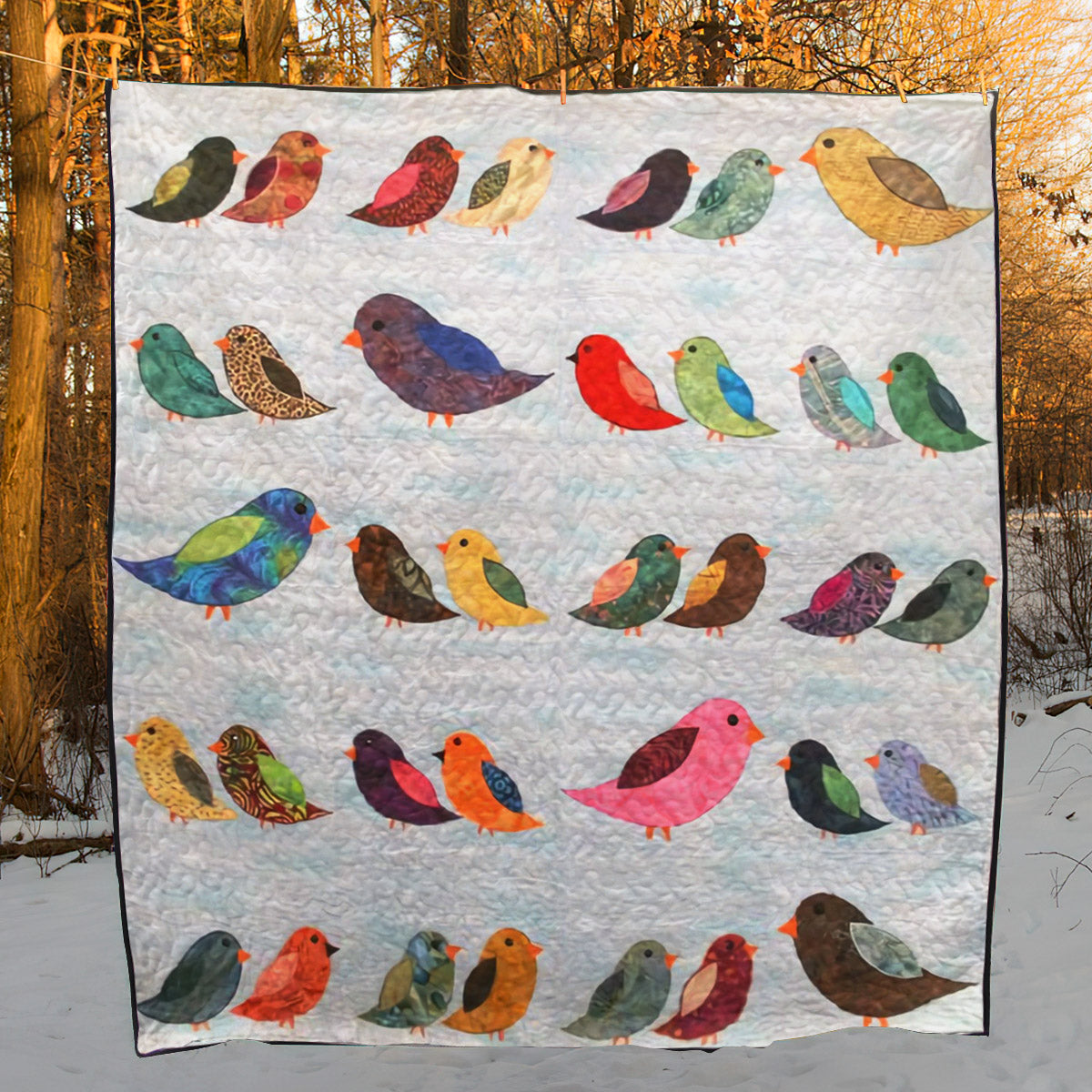 Birds CLA0711067Q Quilt Blanket