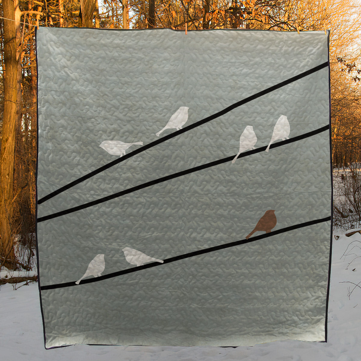 Birds CLA0910065Q Quilt Blanket