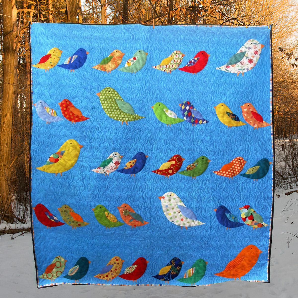 Birds CLA25110109Q Quilt Blanket