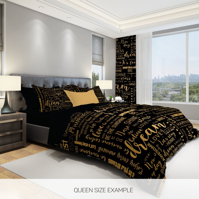 Black And Gold CLA0210073B Bedding Sets