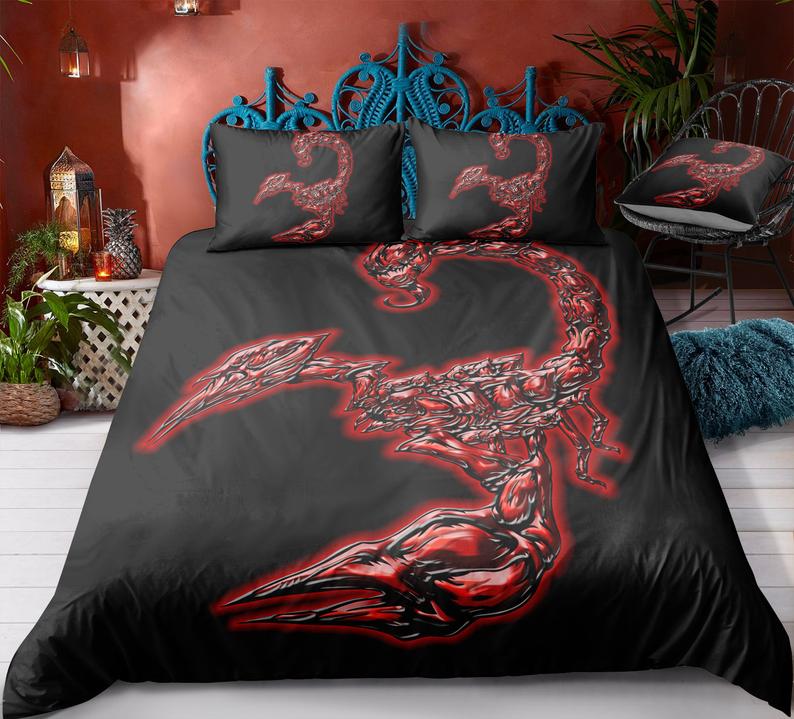 Black And Red Scorpion CLP0410013B Bedding Sets