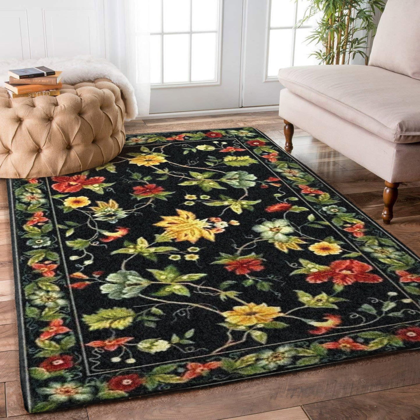 Black Flower HM0410008M Rug