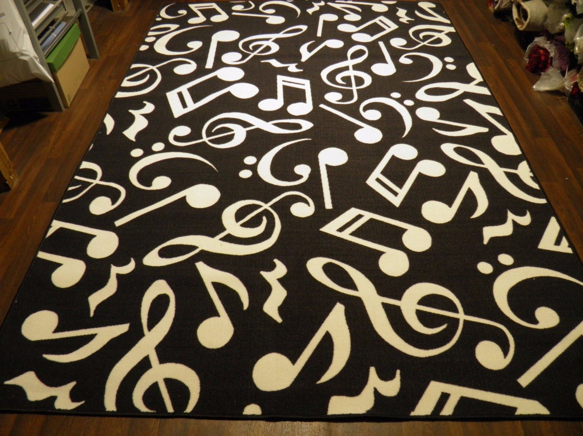 Black Music Notes CLM1110028M Rug