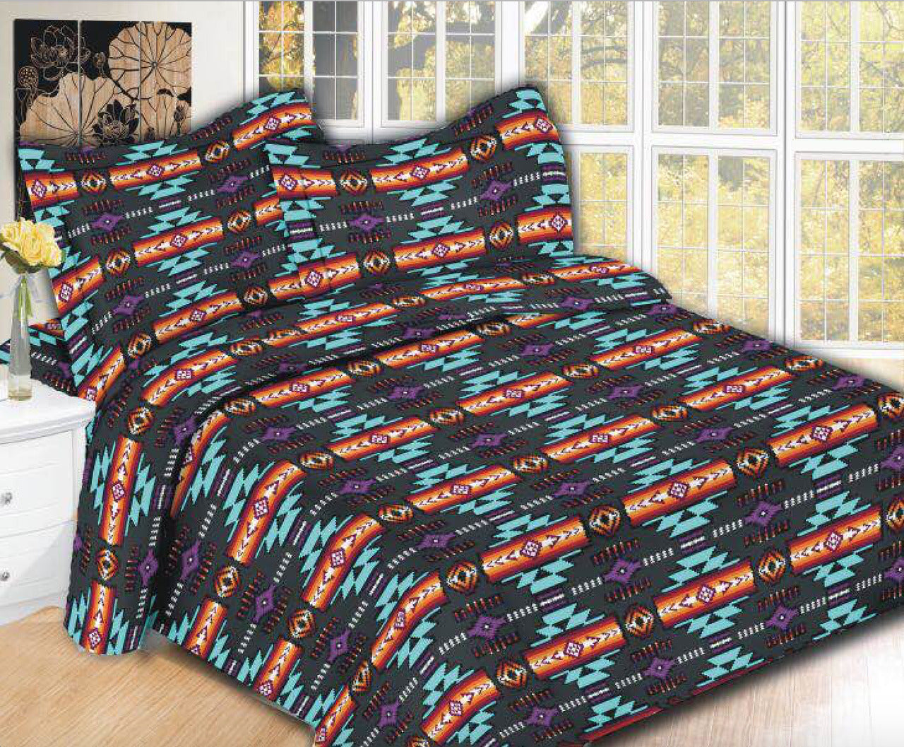 Black Native American CLM2210020B Bedding Sets