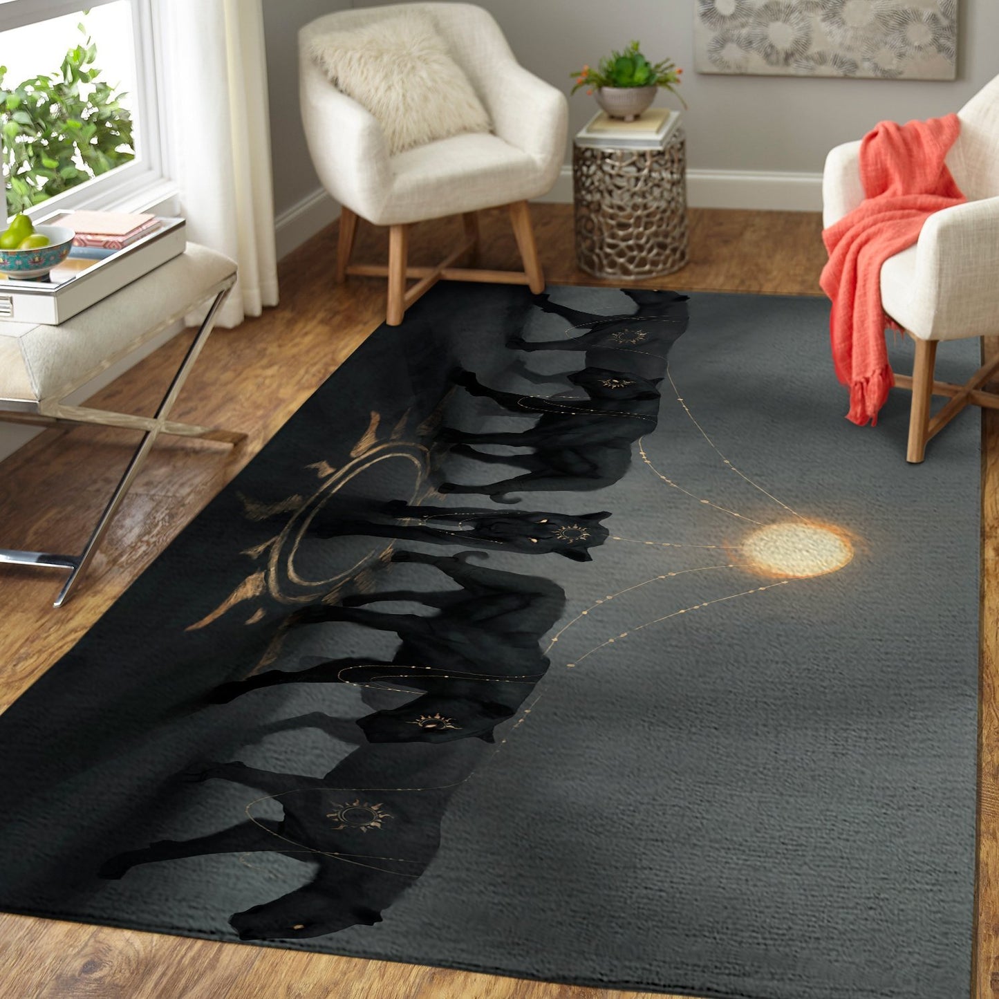 Black Panthers With The Sun CL07110034MDR Rug