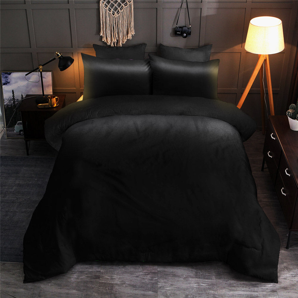Black Satin Silk Variety Colors Beddi CLA22100460B Bedding Sets