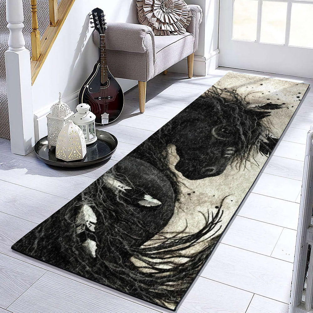 Black War Horse DD081011RU Runner Rug
