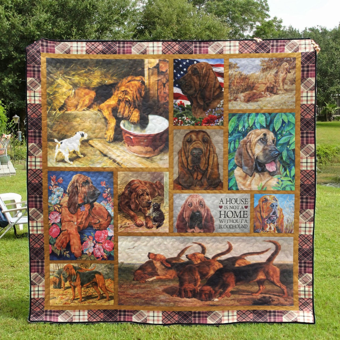 Bloodhound CL10100054MDQ Quilt Blanket