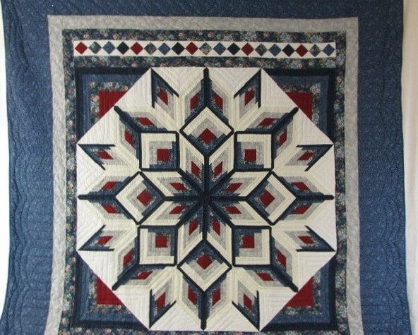 Blue And Red Star CLT2911016H Quilt Blanket