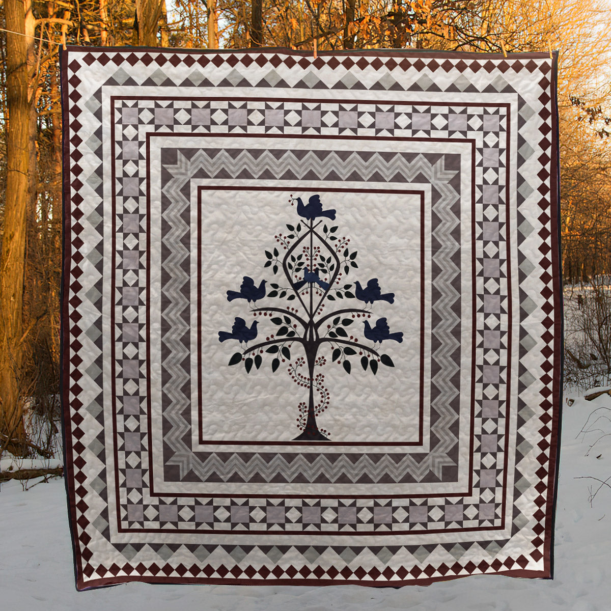 Blue Bird CLA2410046Q Quilt Blanket